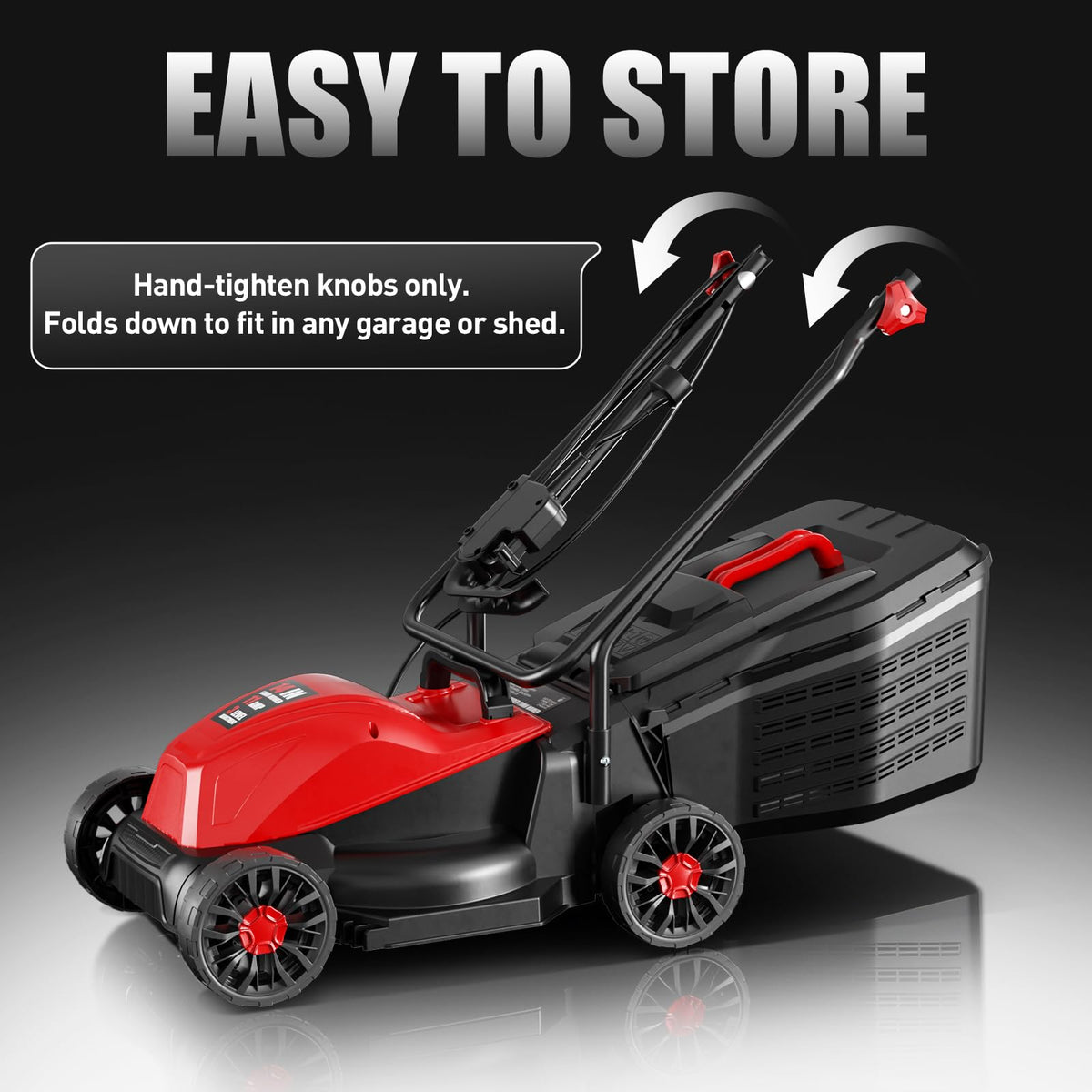 14" Corded Lawn Mower, 3-Height, 2-in-1 Mulch & Bag L510