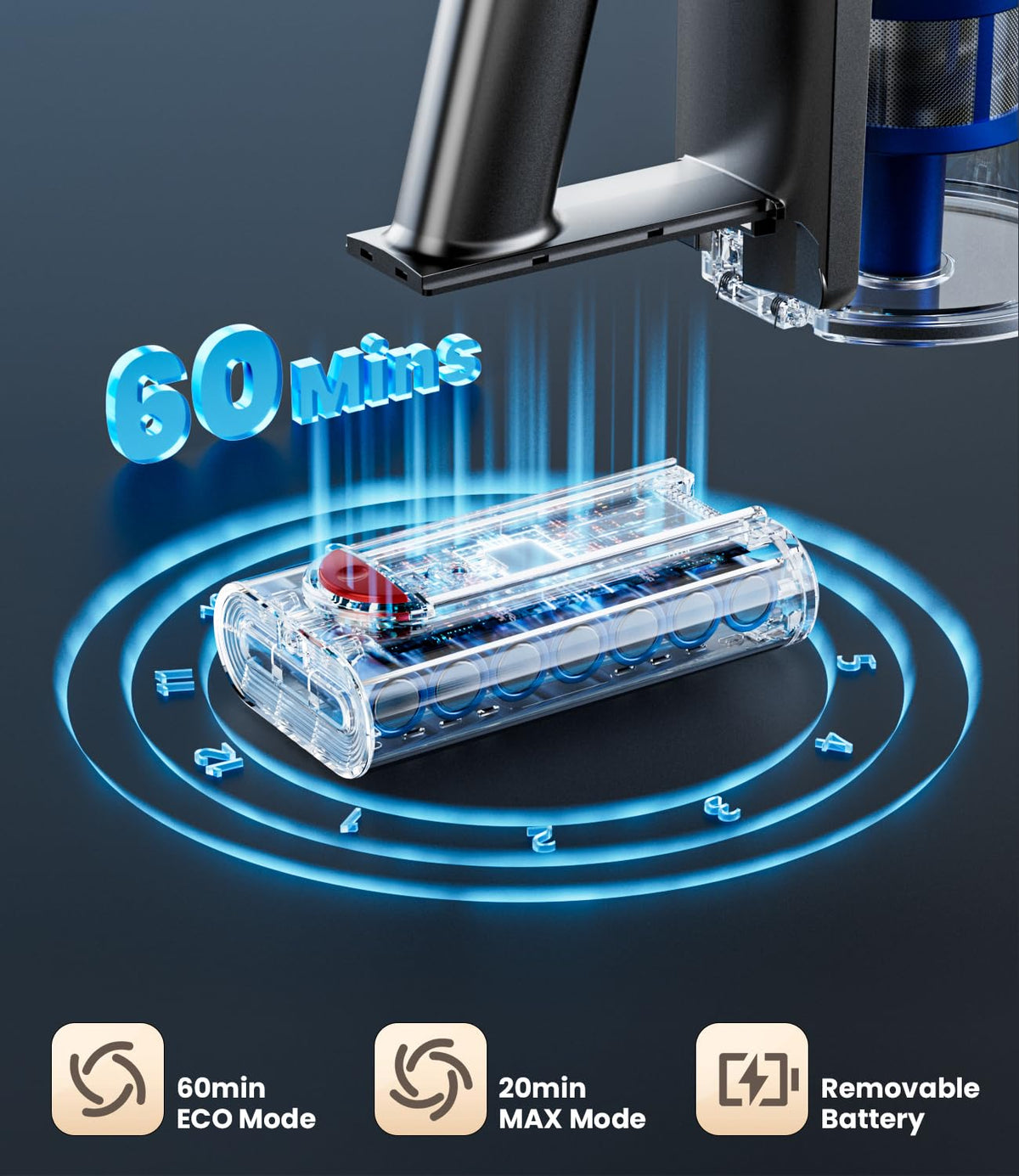 500W 40Kpa Cordless Stick Vacuum Cleaner U6642