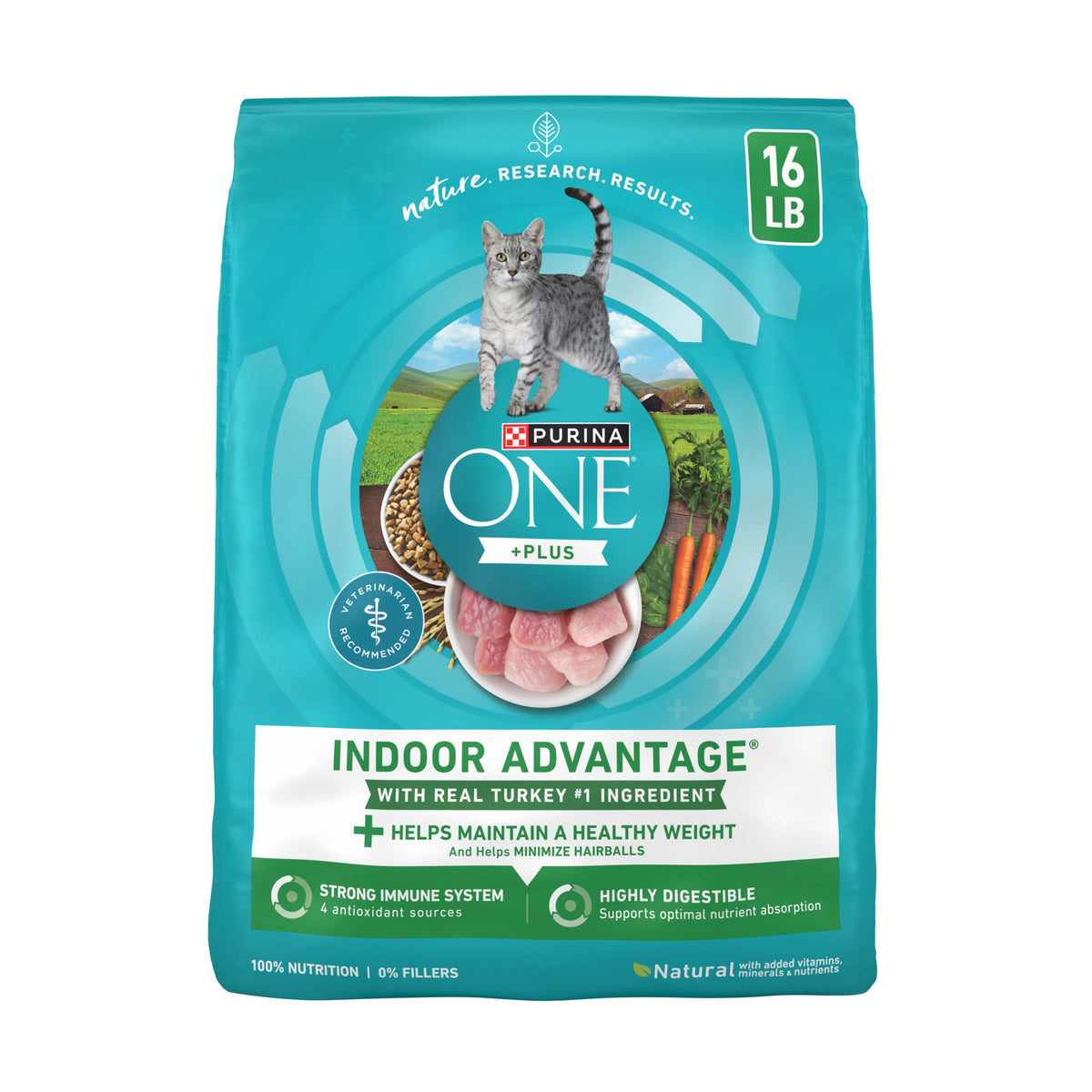 Indoor Weight Control Dry Cat Food 16 lb Bag N78197