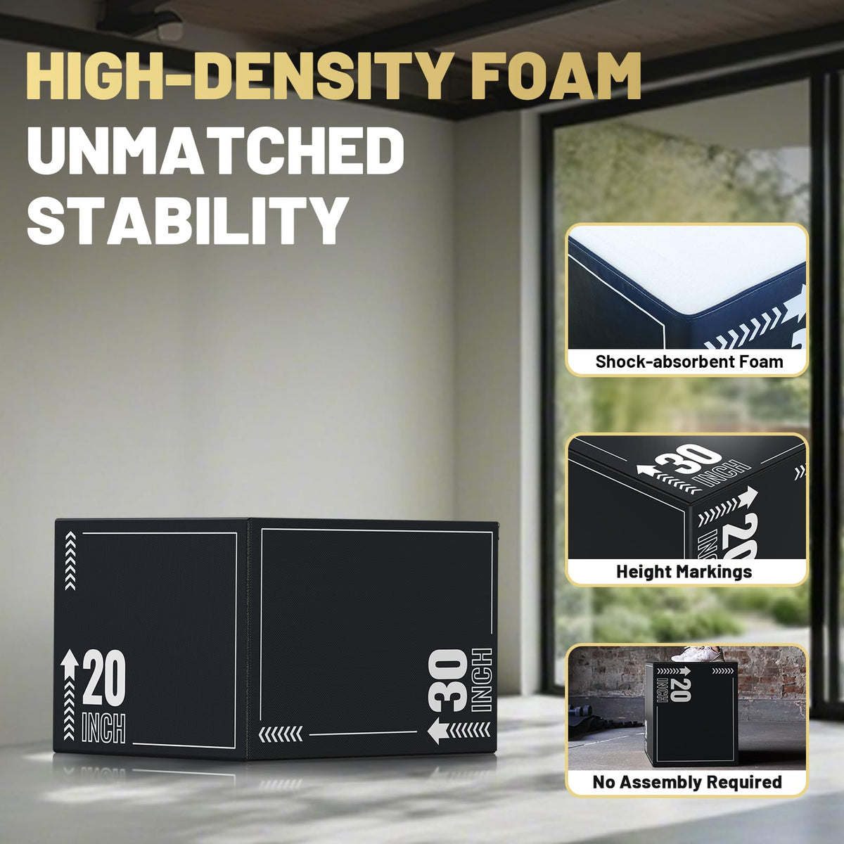 3-in-1 Plyometric Jump Box with Anti Slip Surface C99939