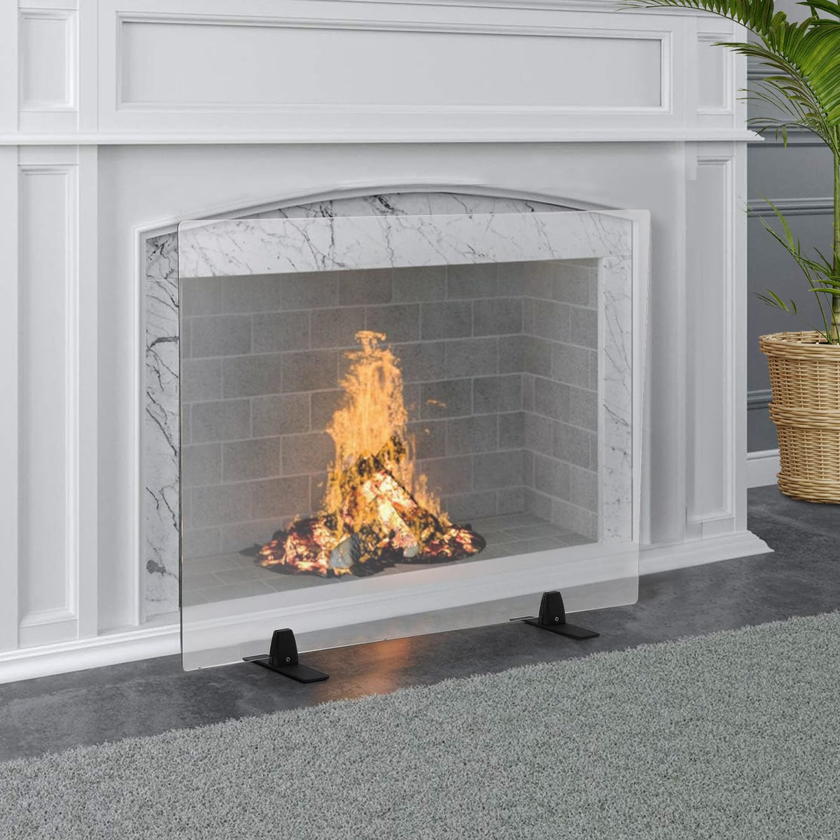 Tempered Glass Fireplace Screen 26" x 36" E103752