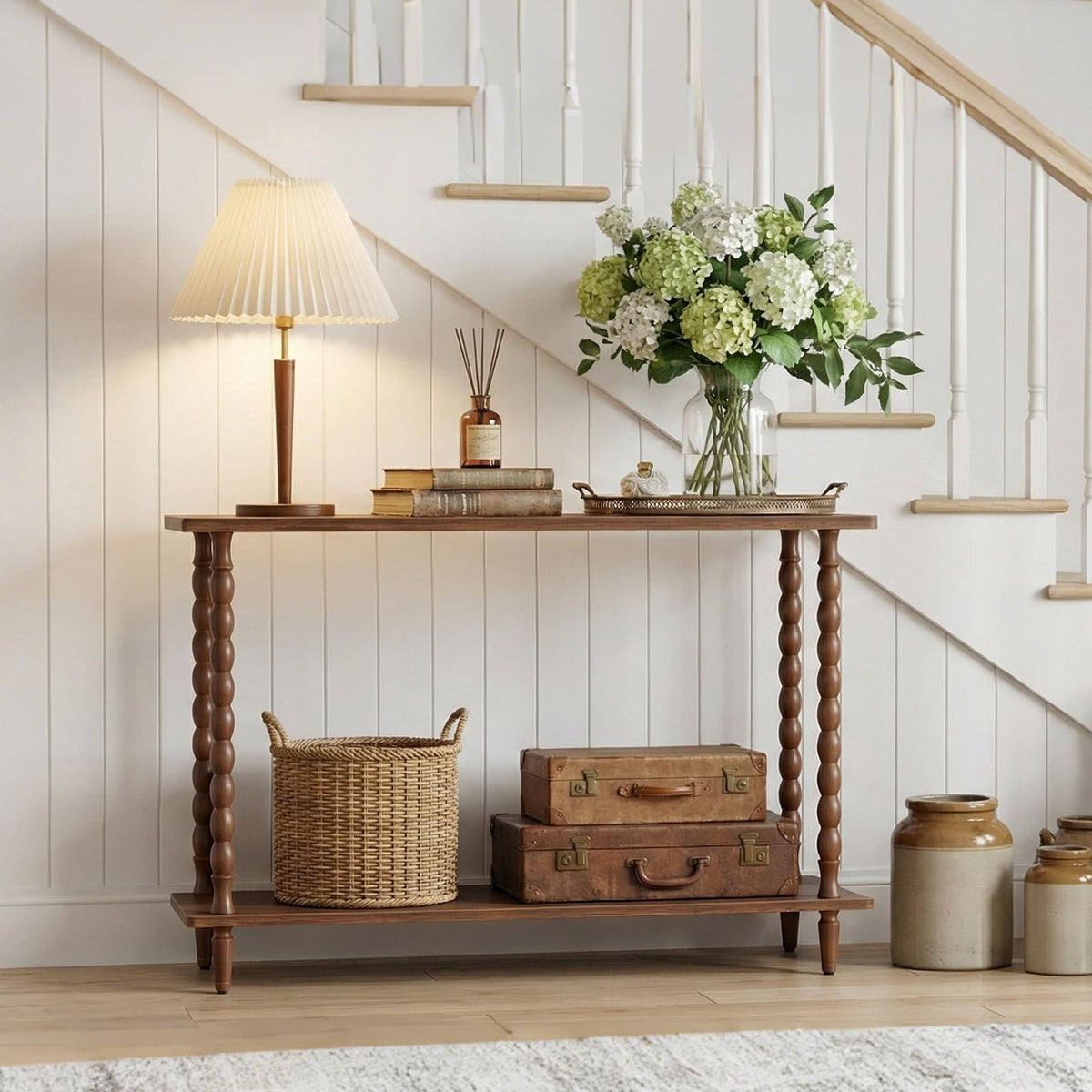 39.4'' 2-Tier Mid-Century Console Table S834072