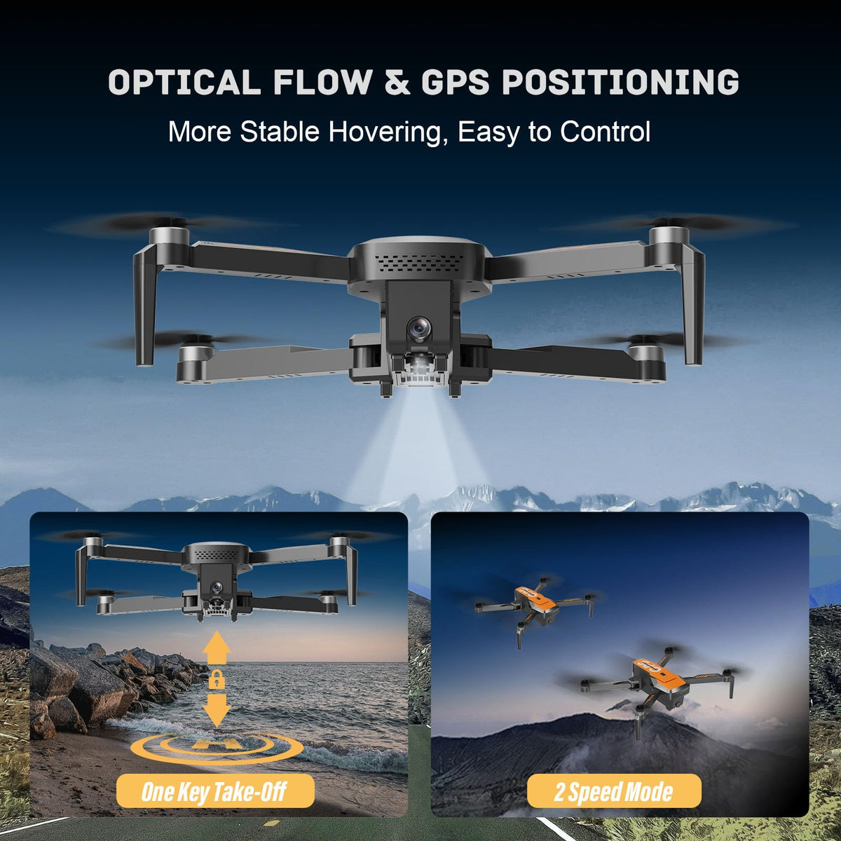 4K Camera Drone with GPS Auto Return Foldable 249g M748