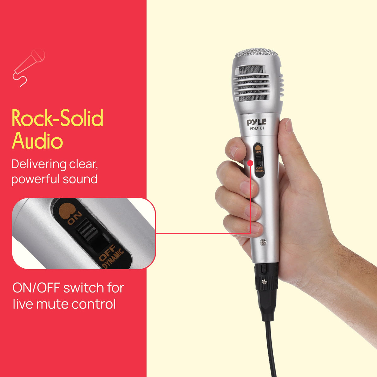 Wired Dynamic Handheld Microphone with XLR Cable U713270
