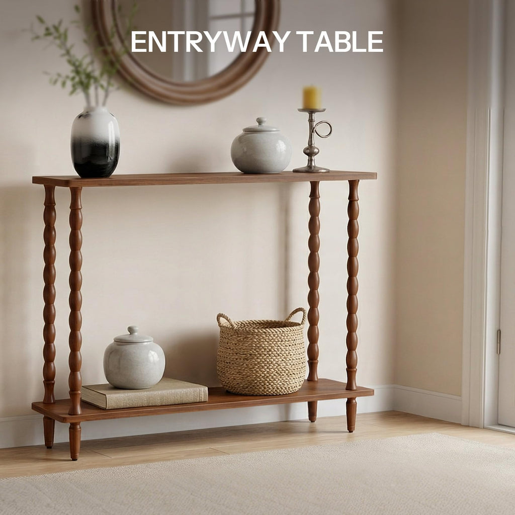 39.4'' 2-Tier Mid-Century Console Table S834072