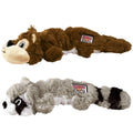 2 Pack Stuffing-Free Plush Dog Toy with Knotted Ropes & Squeaker A926524