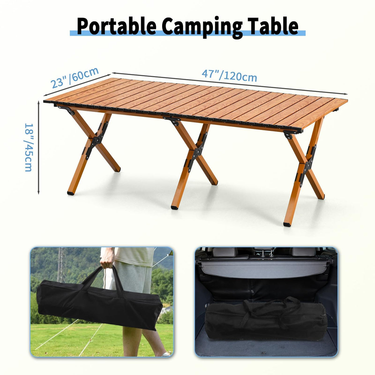 4Ft Aluminum Folding Camping Table X257677
