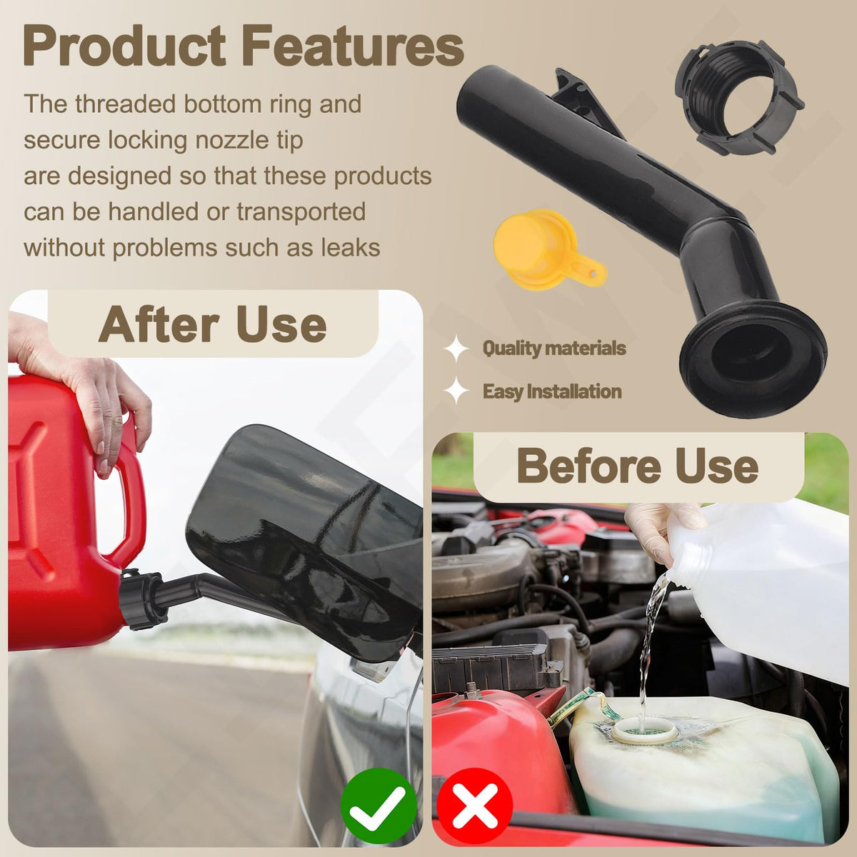 Gas Can Spouts Nozzles Rings Caps I7325
