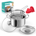 Deep Fryer Pot with Basket 6.3QT X632