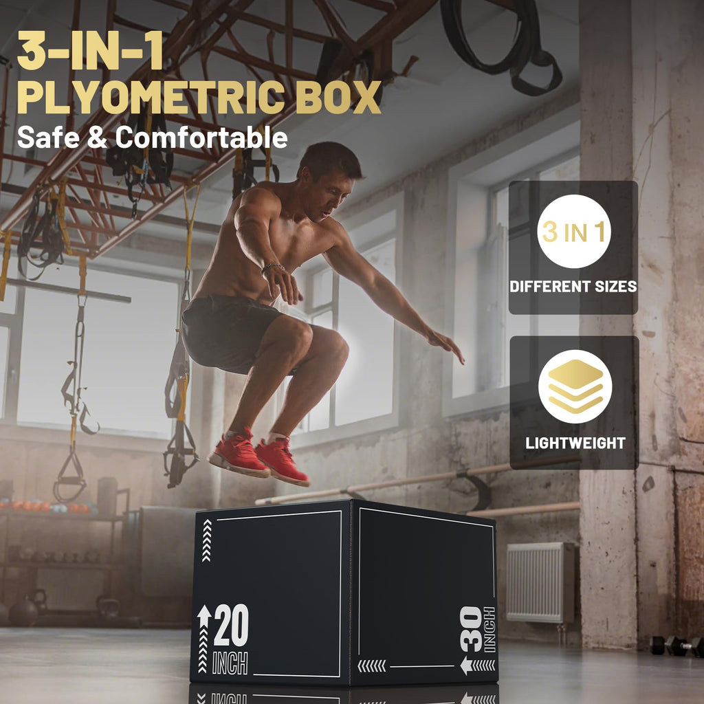 3-in-1 Plyometric Jump Box with Anti Slip Surface C99939