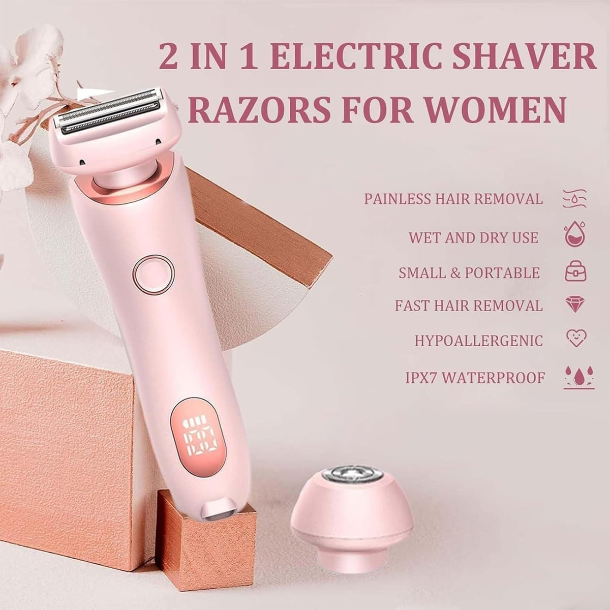 Blue Compact Facial Hair Removal Epilator P586601