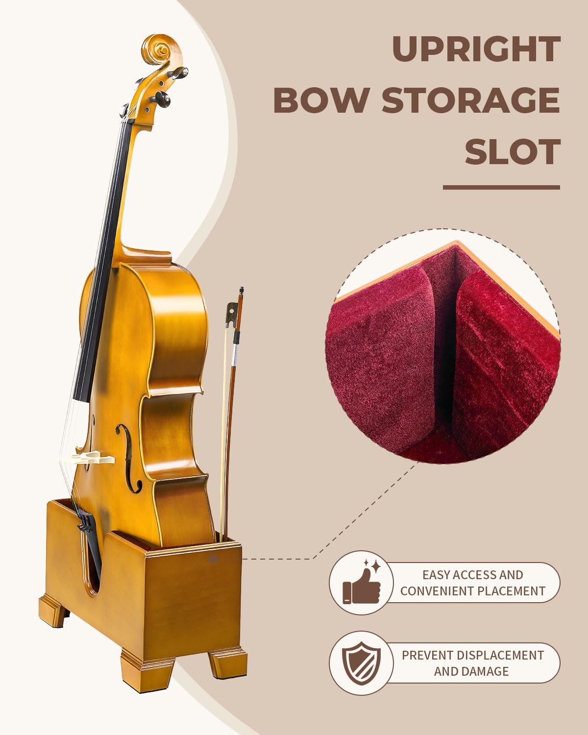 Cello Stand with Bow Holder X630
