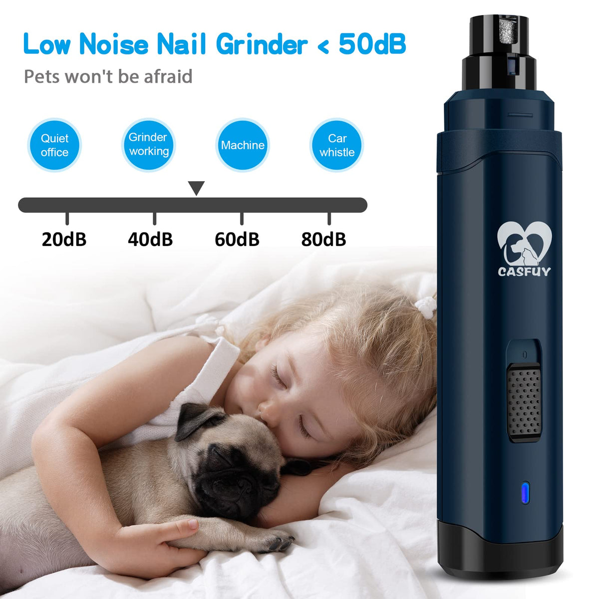 2-Speed Electric Pet Nail Grinder C607
