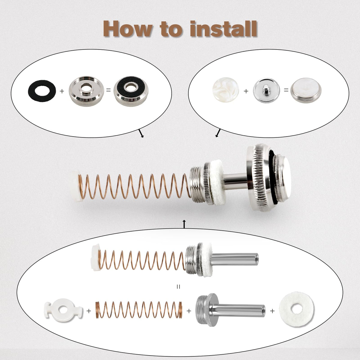 Trumpet Finger Button Repair Kit W858133
