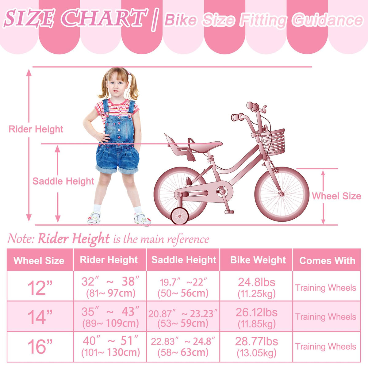 12 14 16 Inch Kids Bike V2153