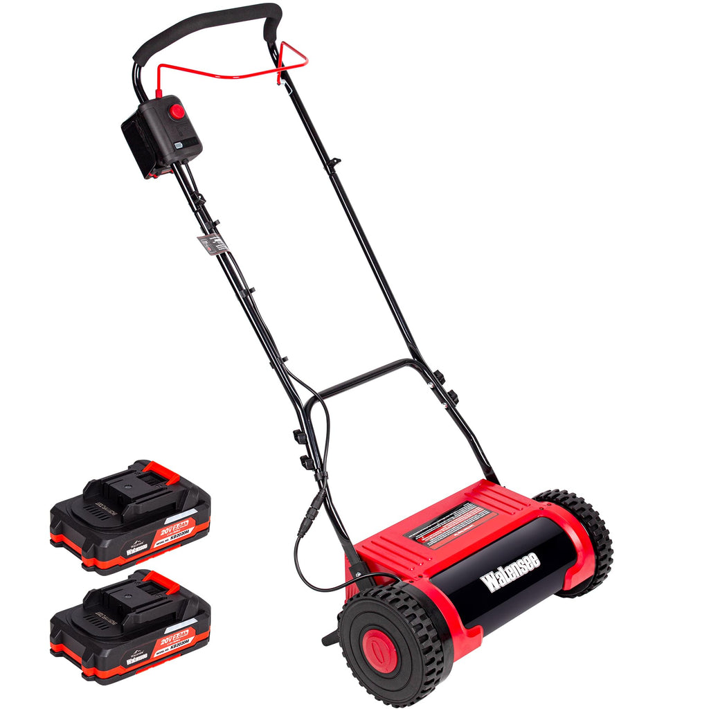 16-Inch Cordless Electric Reel Lawn Mower with 2 Batteries Y84267