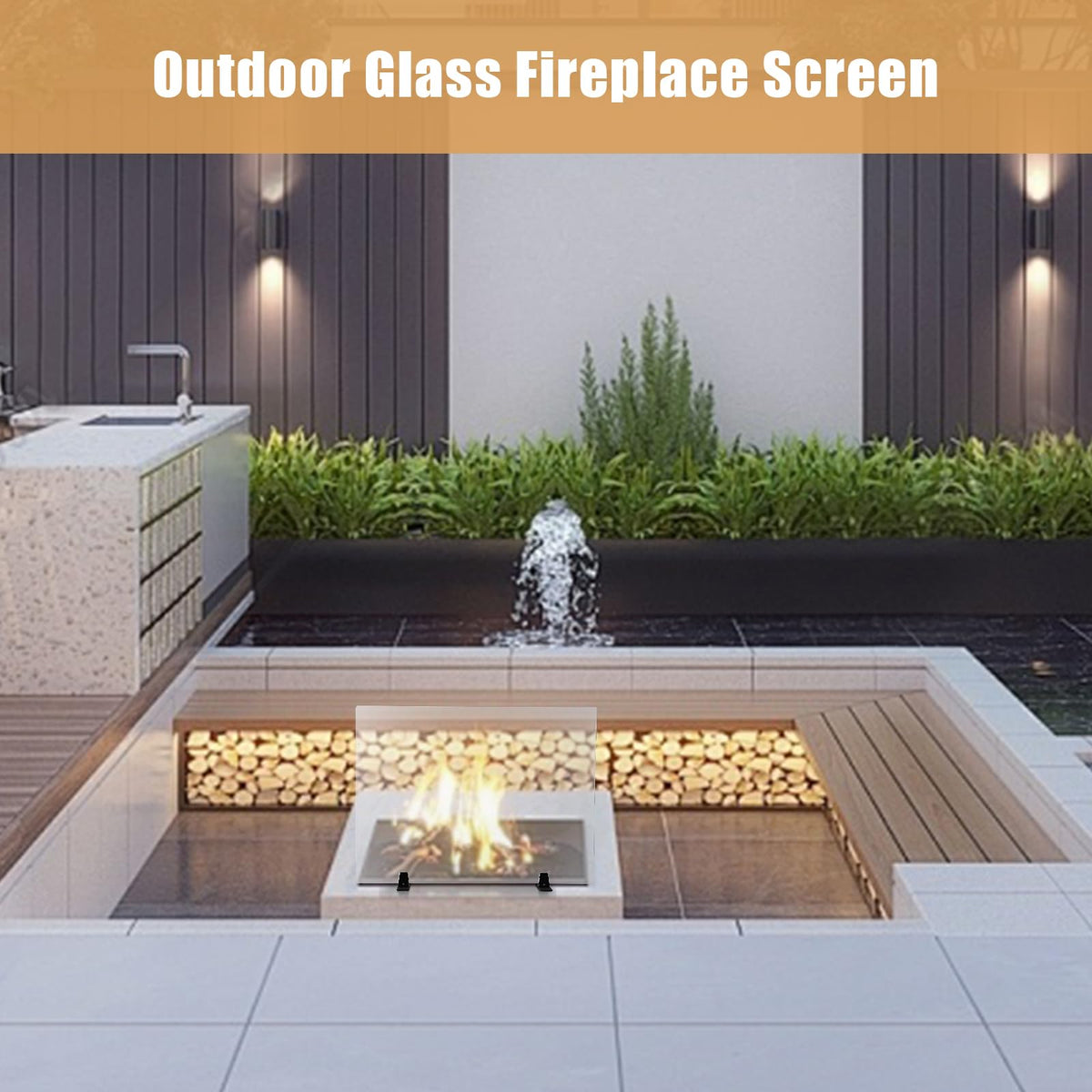 Tempered Glass Fireplace Screen 26" x 36" E103752