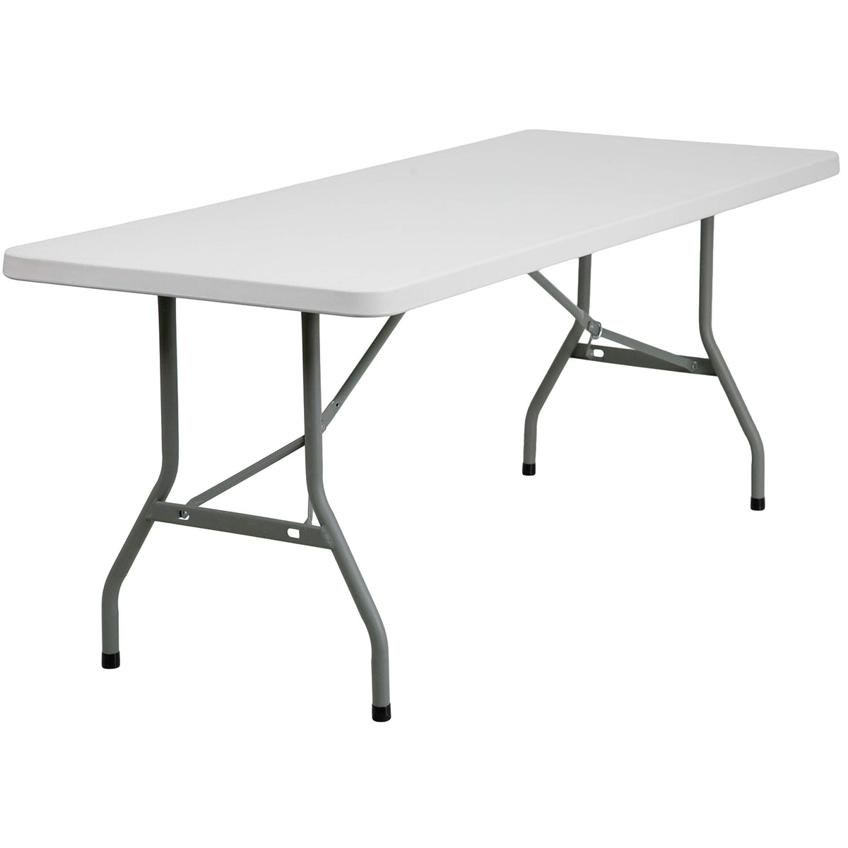 6-Foot Granite White Plastic Folding Table L500429