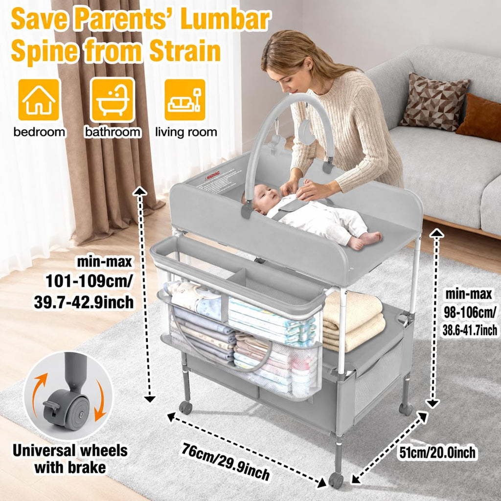 Portable Diaper Changing Station with Drawers D6515