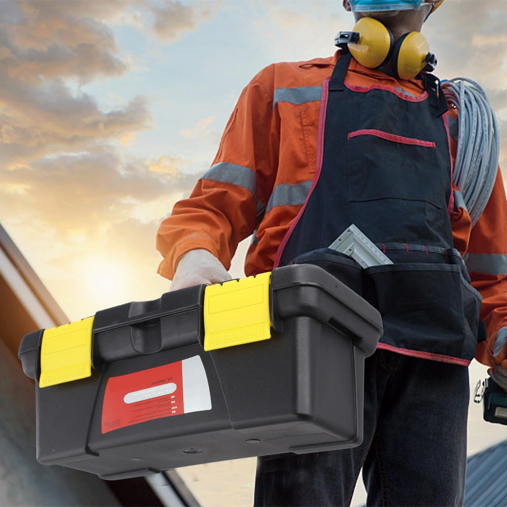 10 Inch Portable Plastic Toolbox with Two Layer Storage Q617349