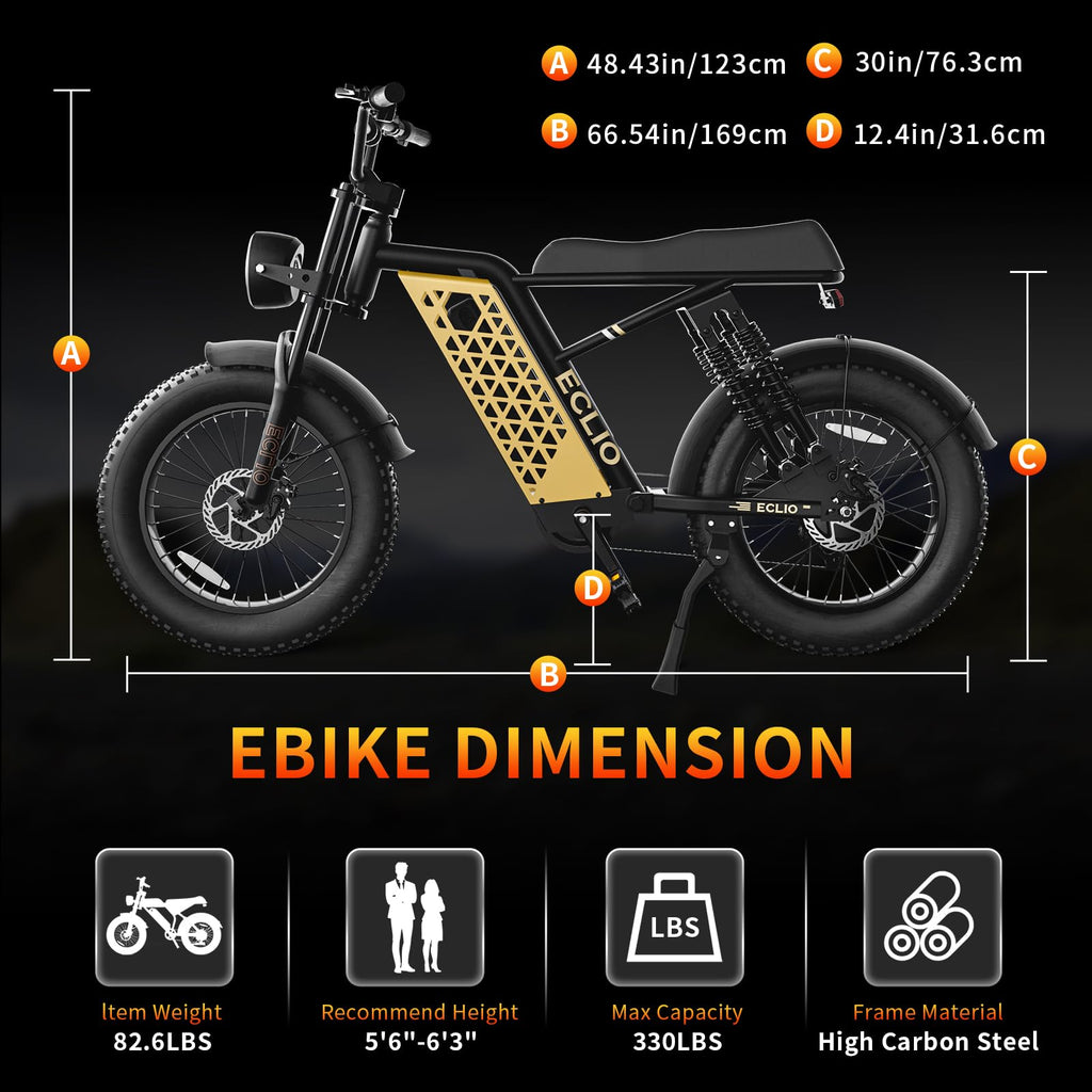 Peak 1200W 20MPH 48V 13Ah Electric Bike P210265
