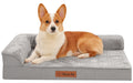 Memory Foam Orthopedic Dog Bed with Removable Waterproof Cover, 35x23 Inches, Light Grey E12621
