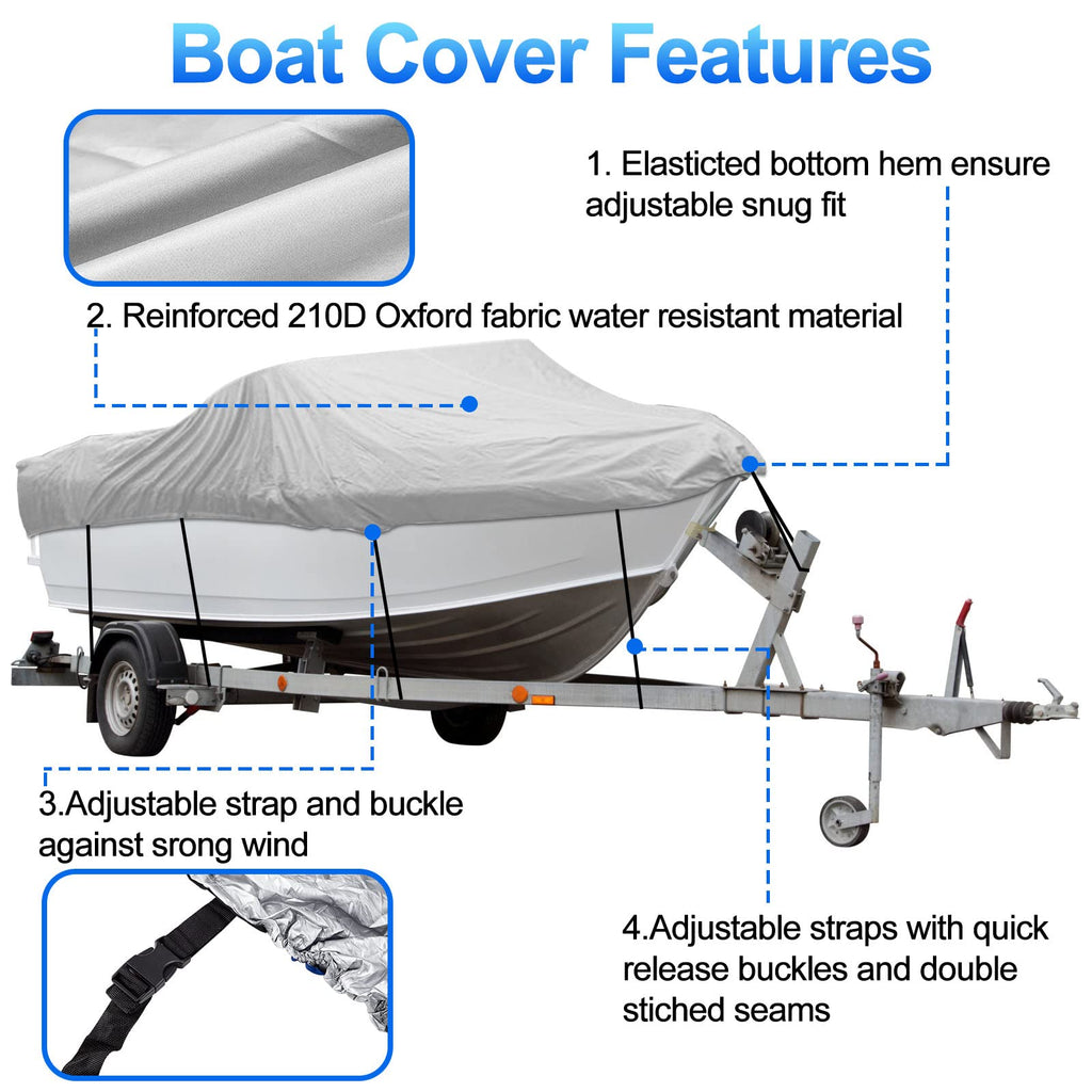 14-16 Ft Trailerable Waterproof Boat Cover Y717