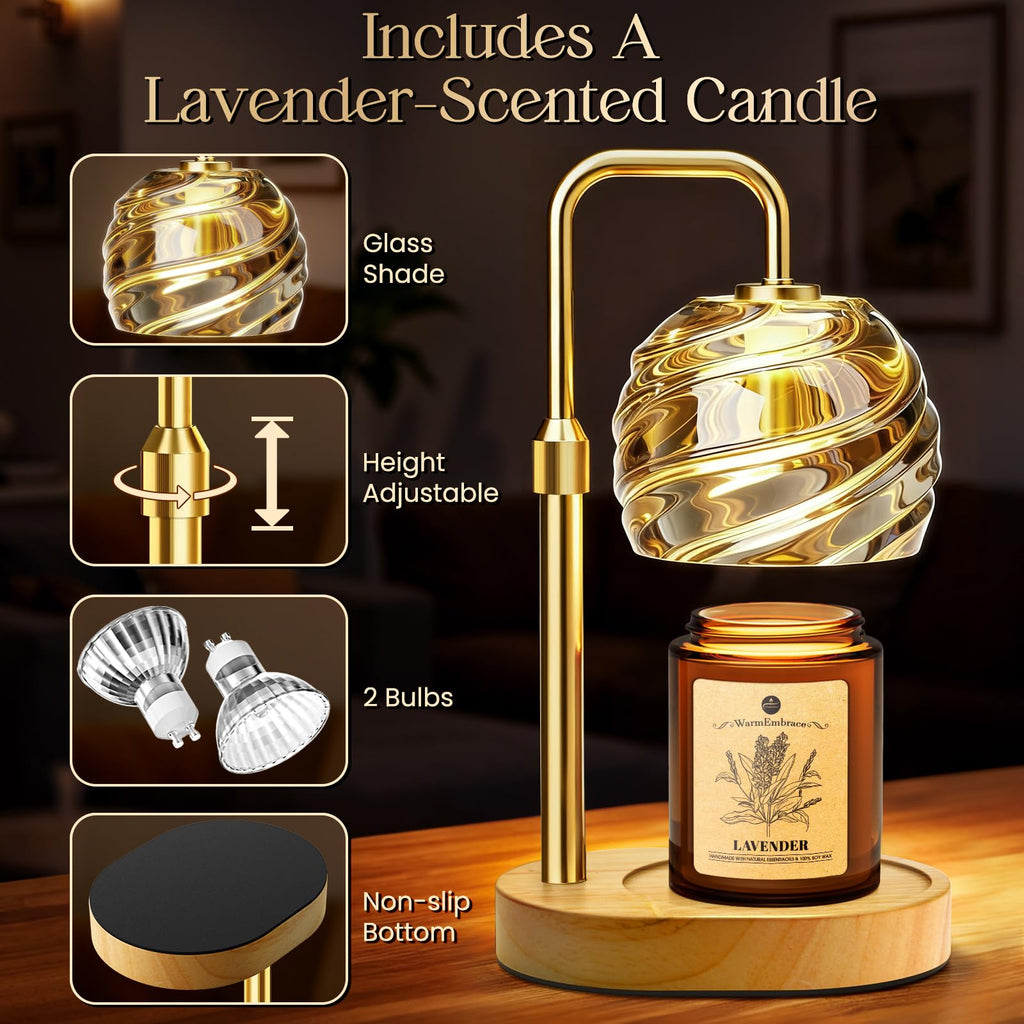 Candle Warmer Lamp with Lavender Candle Set W2701