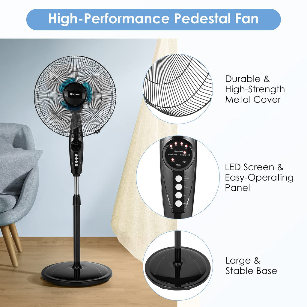 16-Inch Oscillating Pedestal Fan J97395