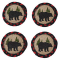 Bear Silhouette Braided Coasters Set of 4 G334