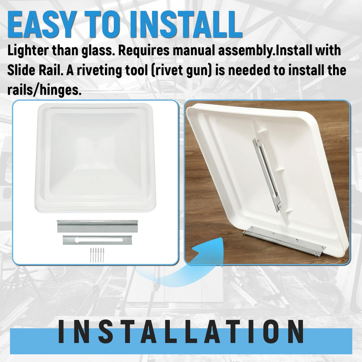 14" 3pcs RV Roof Vent Cover P815636