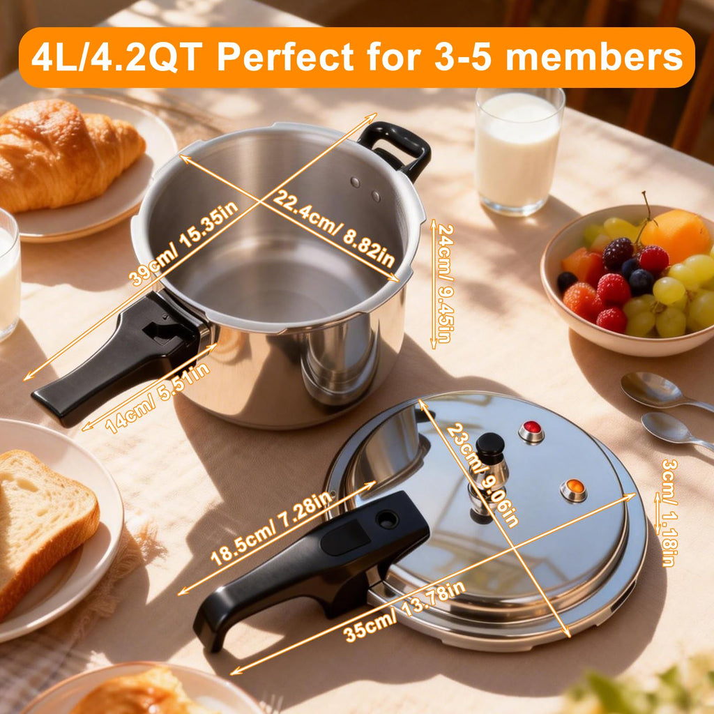 4.2 Quart Aluminum Stovetop Pressure Cooker Y52895