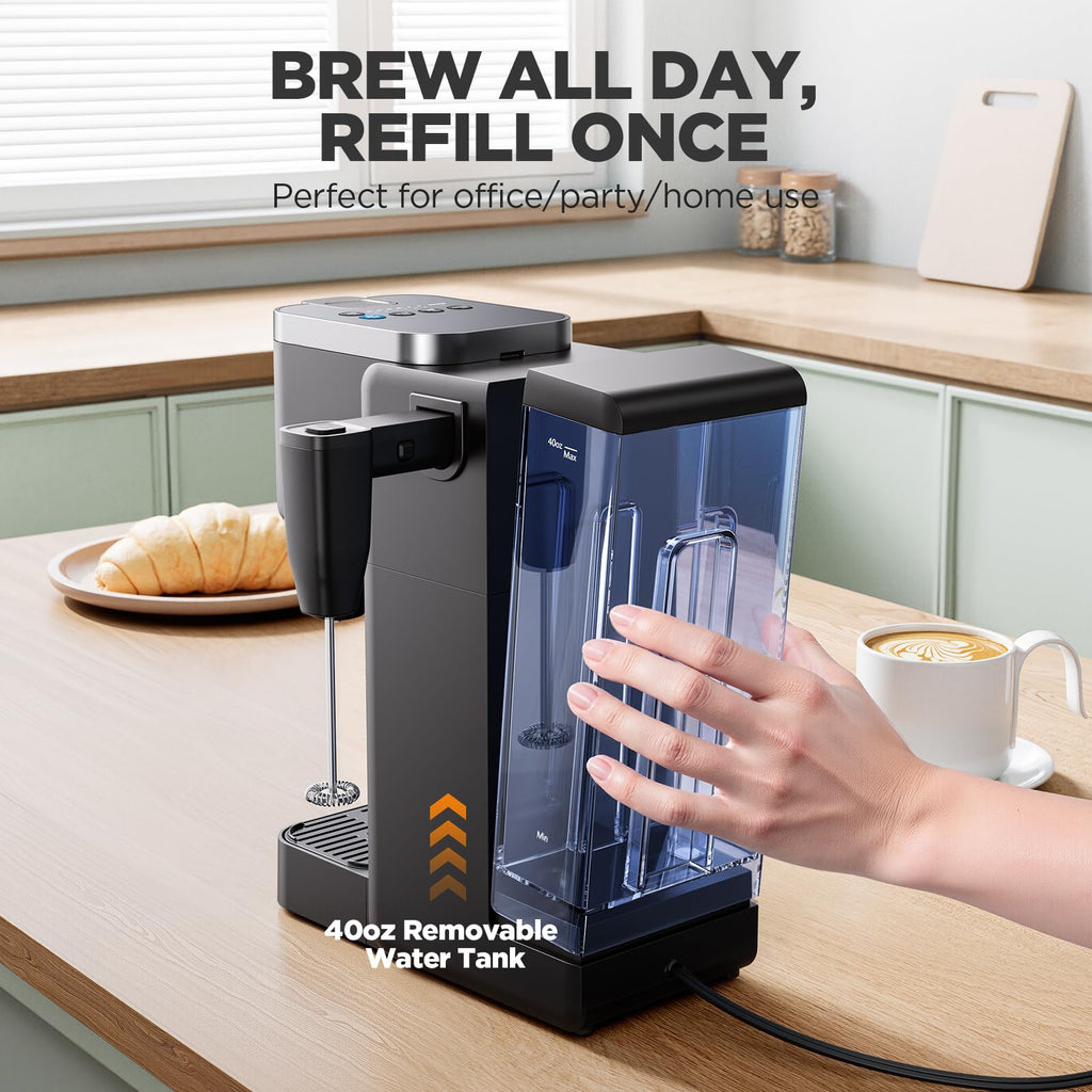 Single Serve Coffee Maker with Milk Frother K9328