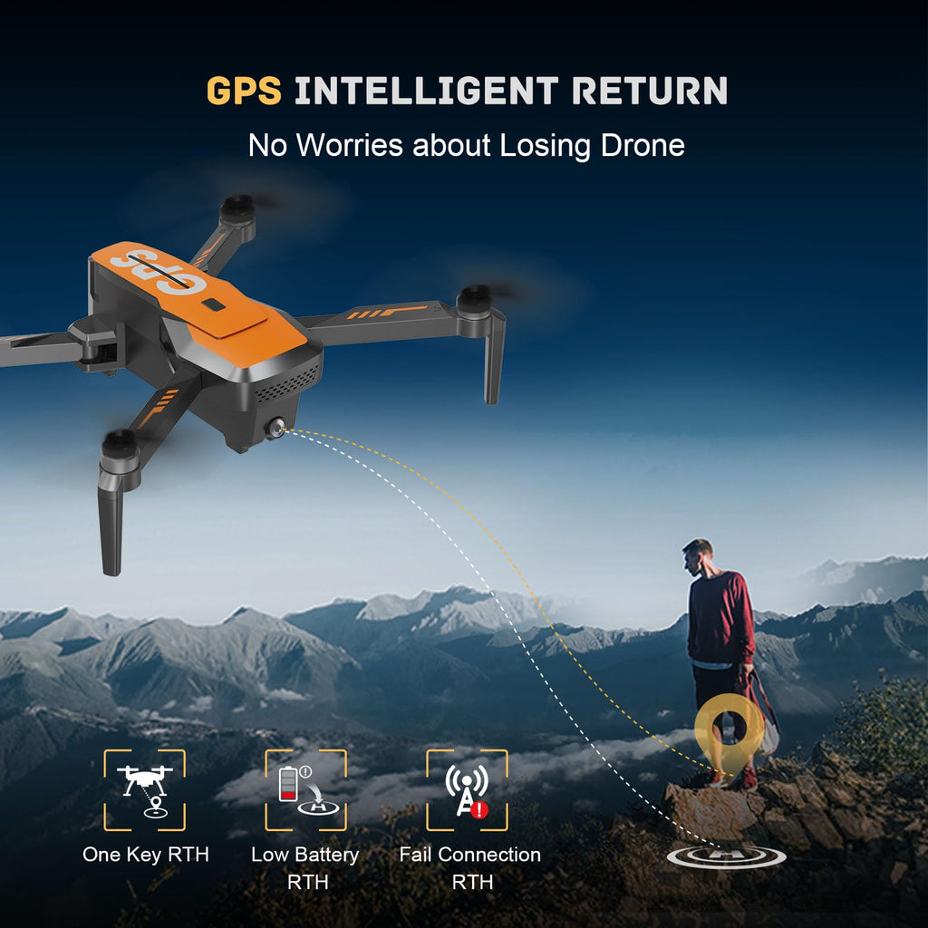 4K Camera Drone with GPS Auto Return Foldable 249g M748