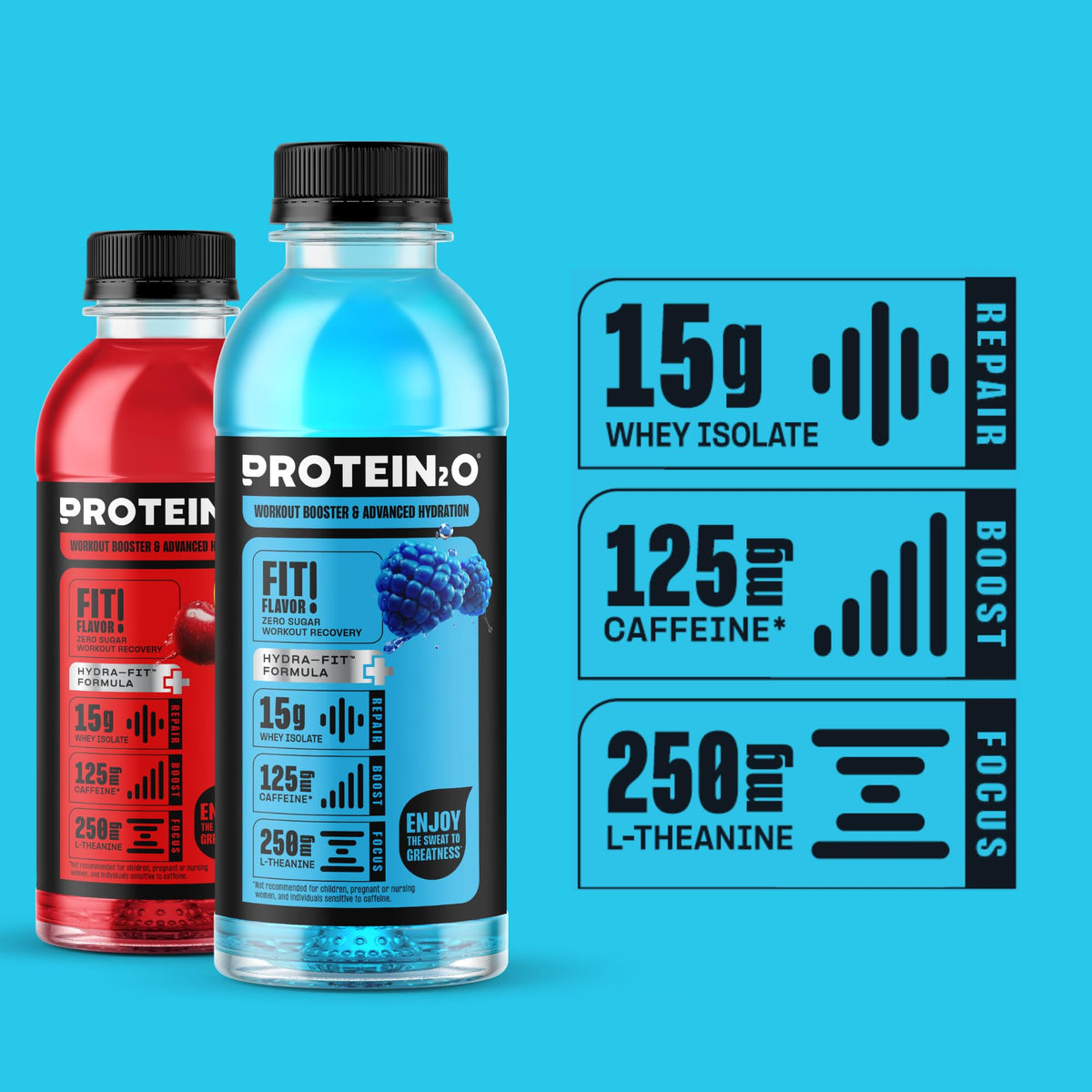15g Whey Protein Isolate Hydration Drink, Sugar Free, 16.9 oz (Pack of 12) K827008
