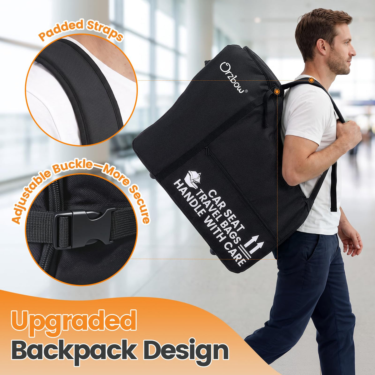 Infant Car Seat Travel Backpack Bag N322