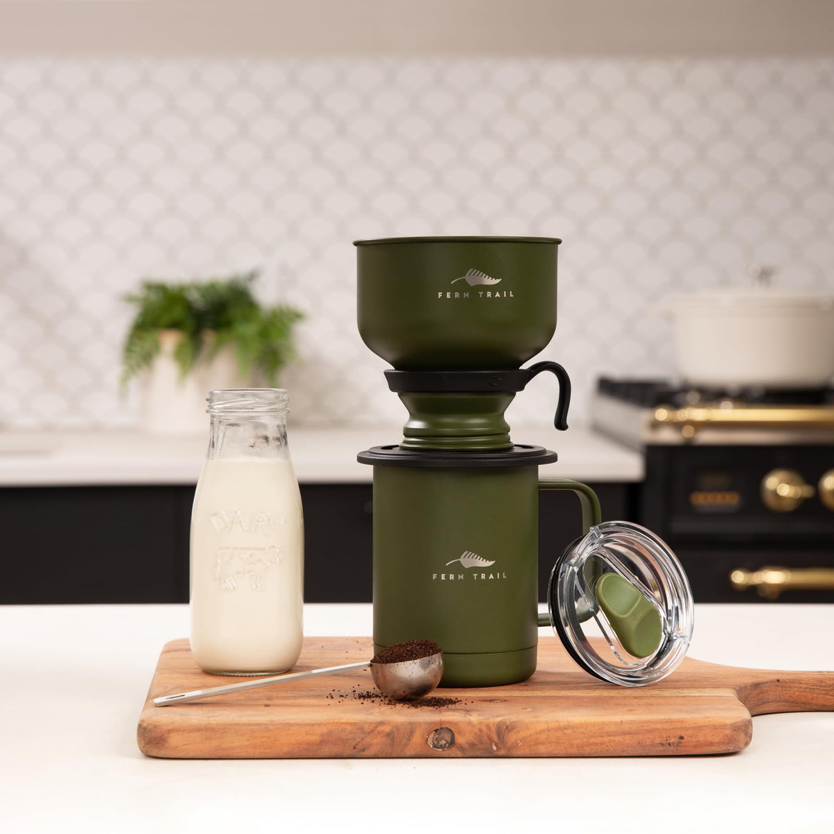 12 oz Insulated Mug with Lid and Reusable Coffee Filter X62783