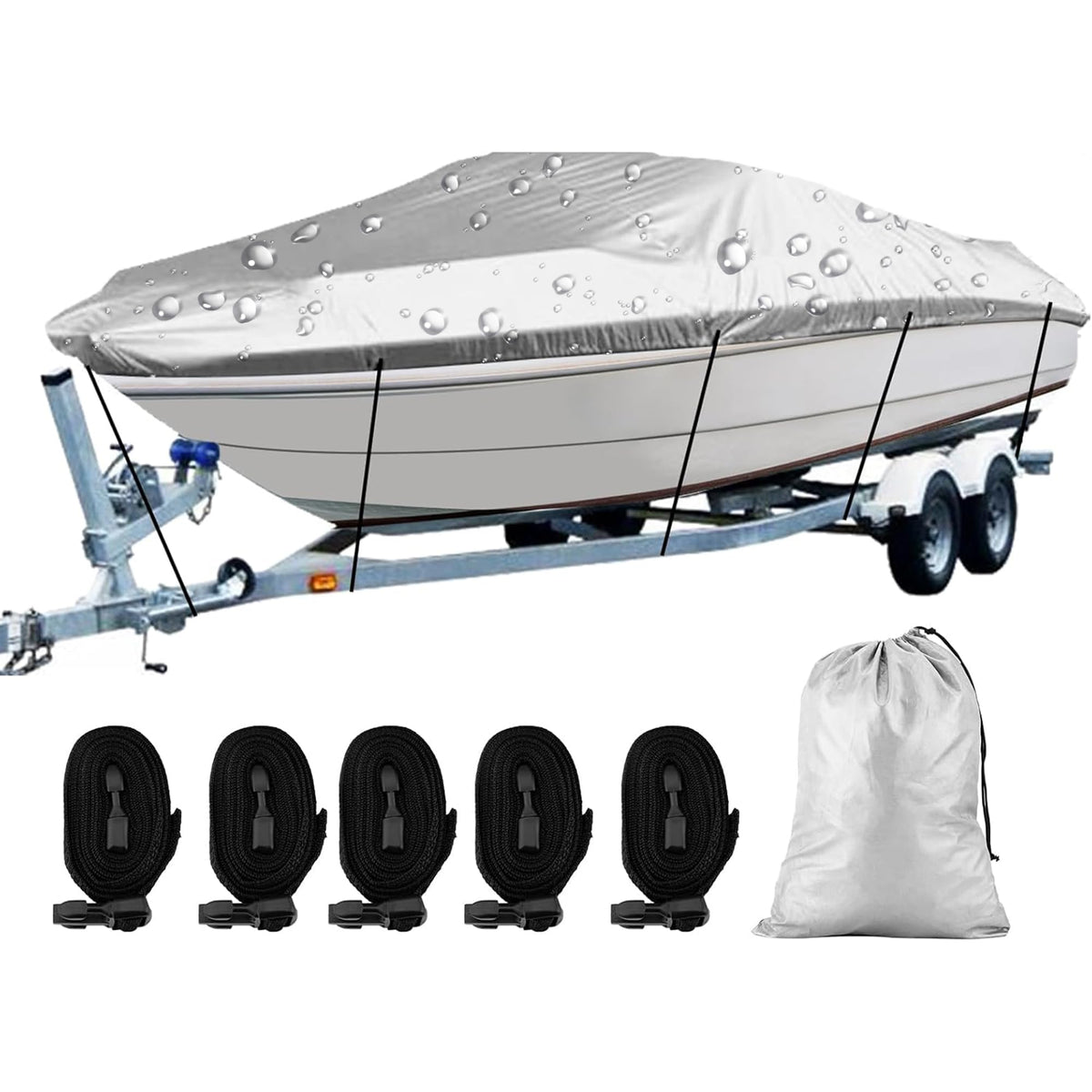 14-16 Ft Trailerable Waterproof Boat Cover Y717