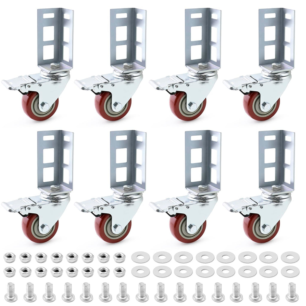3" Boltless Rack Caster Wheels, 8 Pack N336938