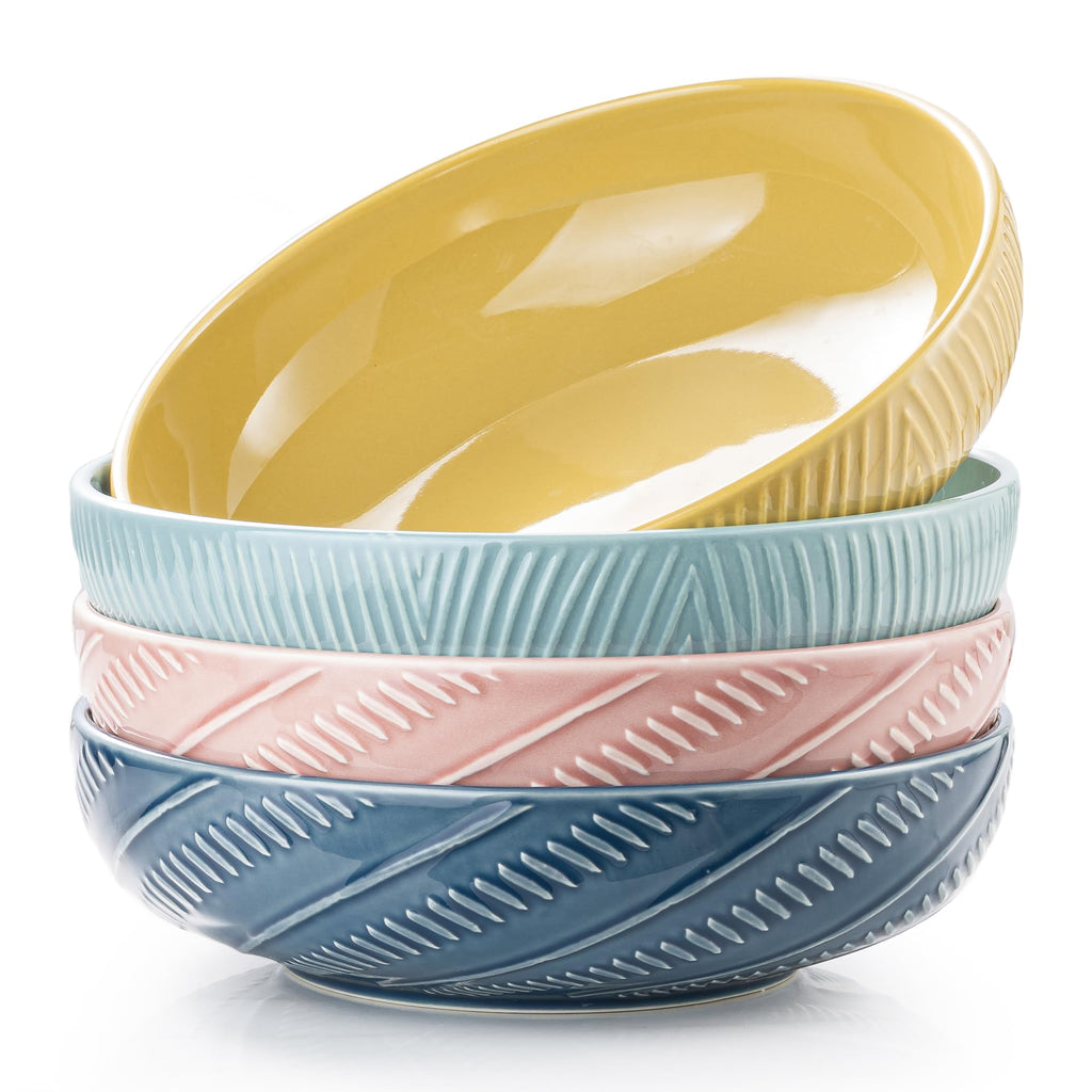 8.5Inch 36OZ Ceramic Pasta Bowls Set of 4 X13513