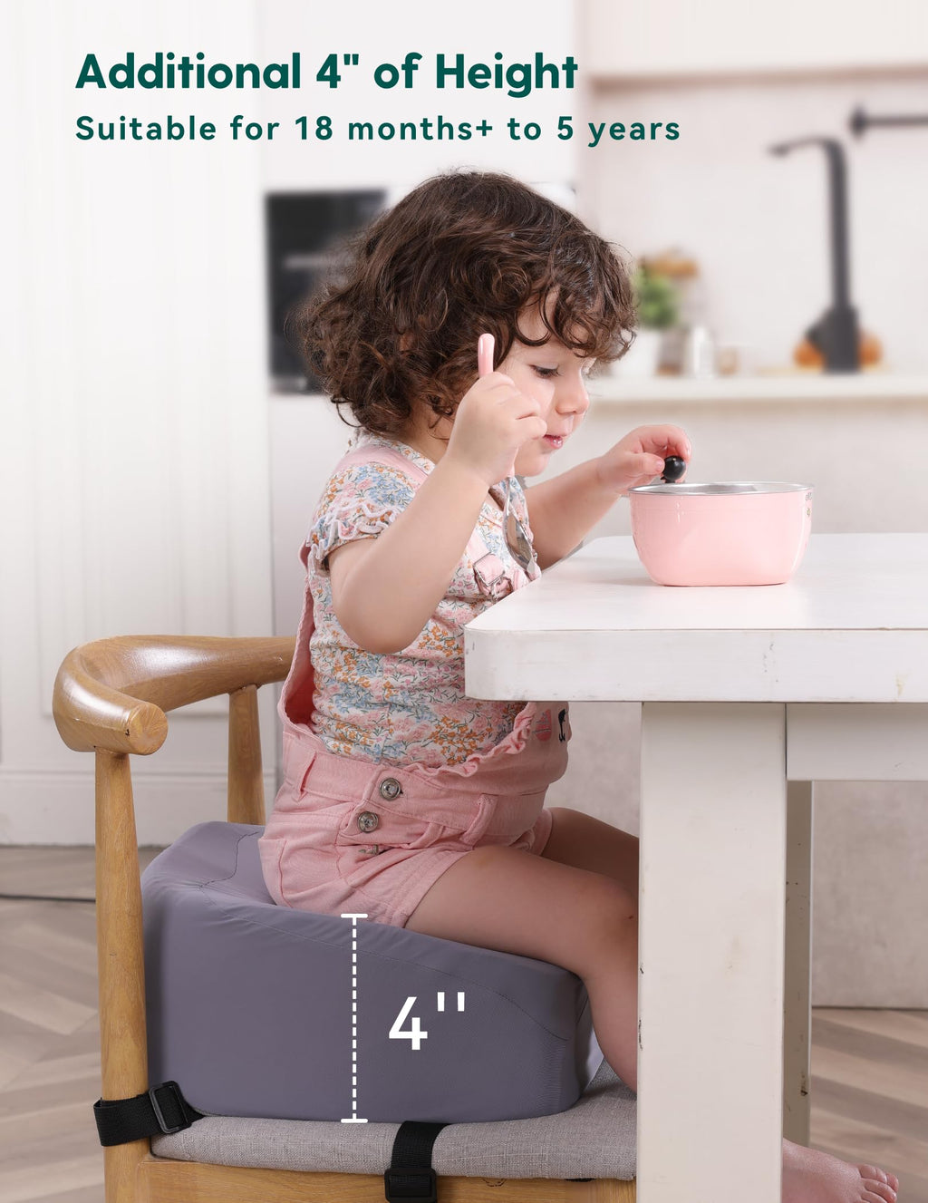 Booster Seat for Kitchen Chair, Dark Grey C48147