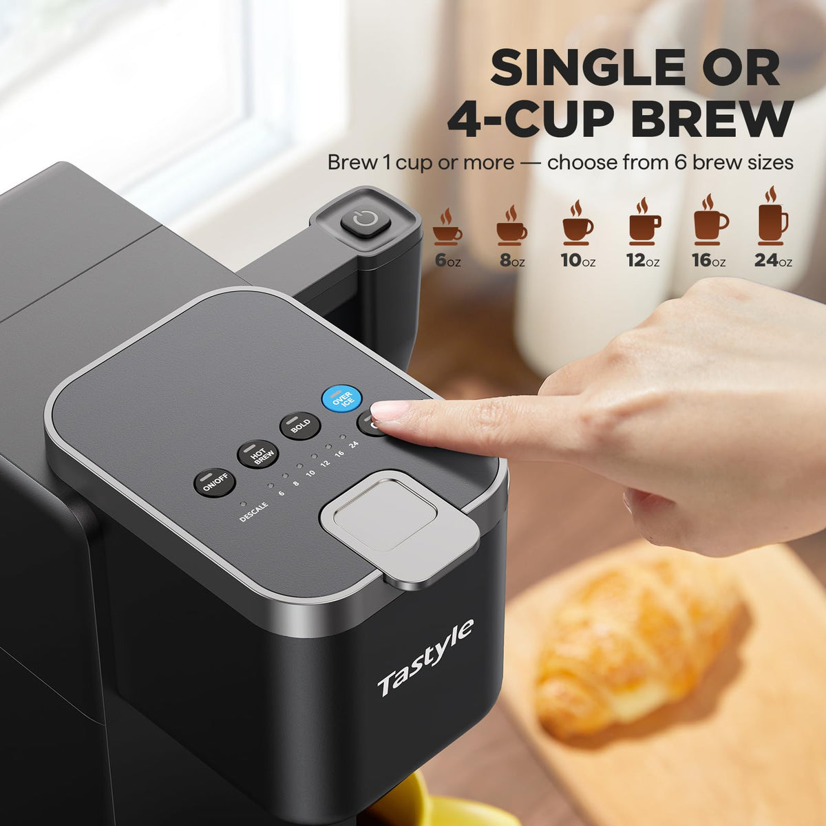 Single Serve Coffee Maker with Milk Frother K9328