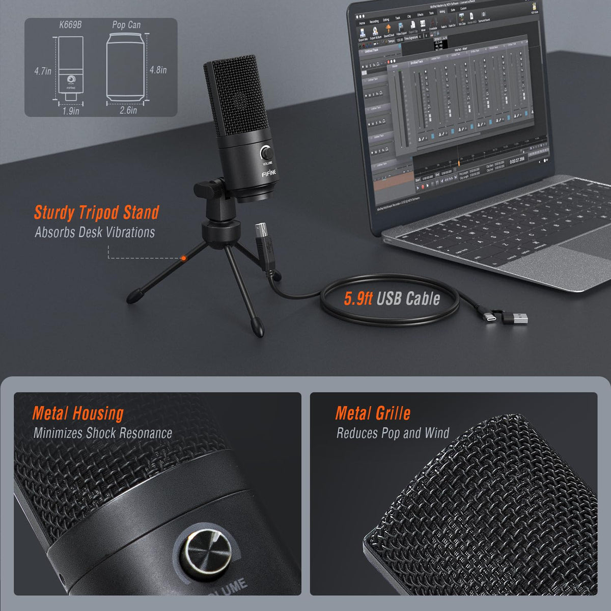 USB Condenser Recording Microphone A60268