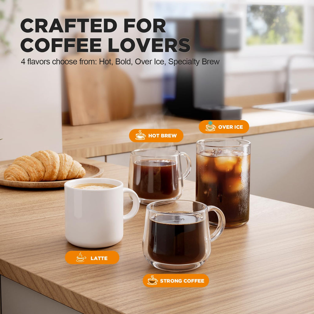 Single Serve Coffee Maker with Milk Frother K9328