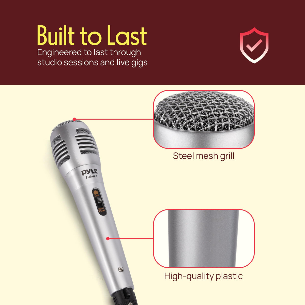 Wired Dynamic Handheld Microphone with XLR Cable U713270