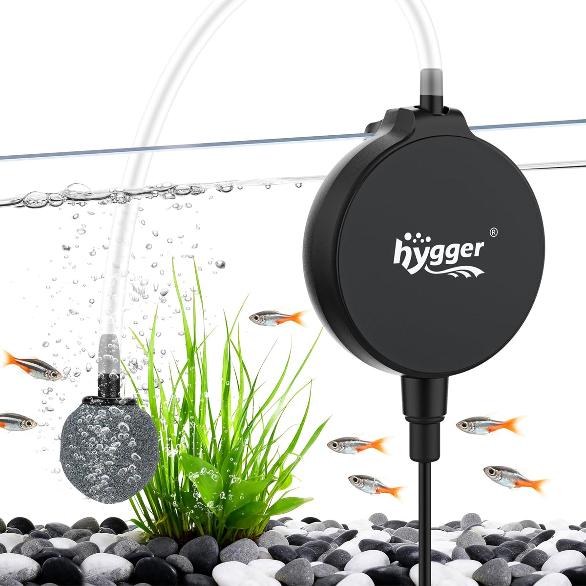 1.5 Watt Mini Aquarium Air Pump with Air Stone Tubing P397