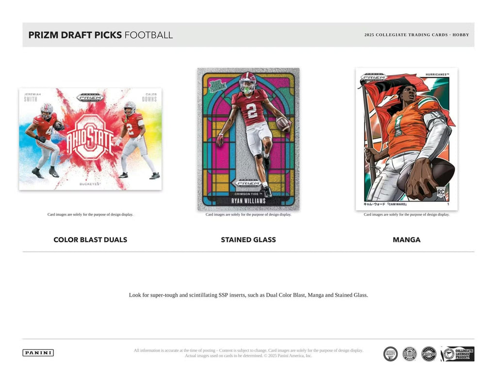 2025 Panini Prizm Draft Picks Football Trading Card Box P324