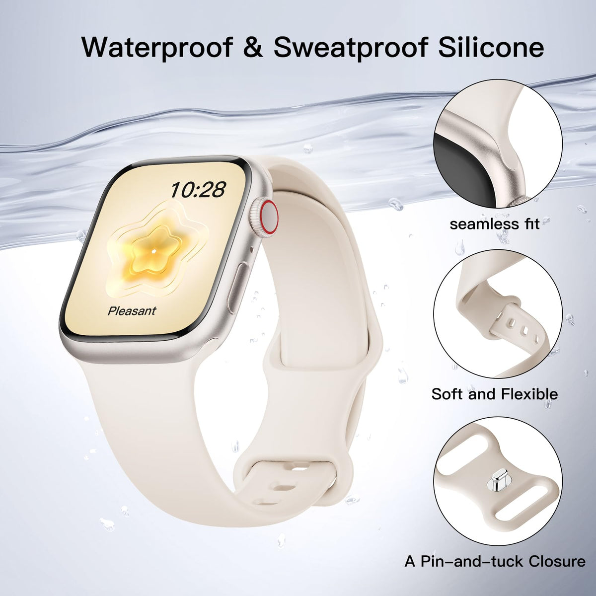 Silicone Band Compatible with Apple Watch 38mm 40mm 41mm 42mm 44mm 45mm 49mm Y558