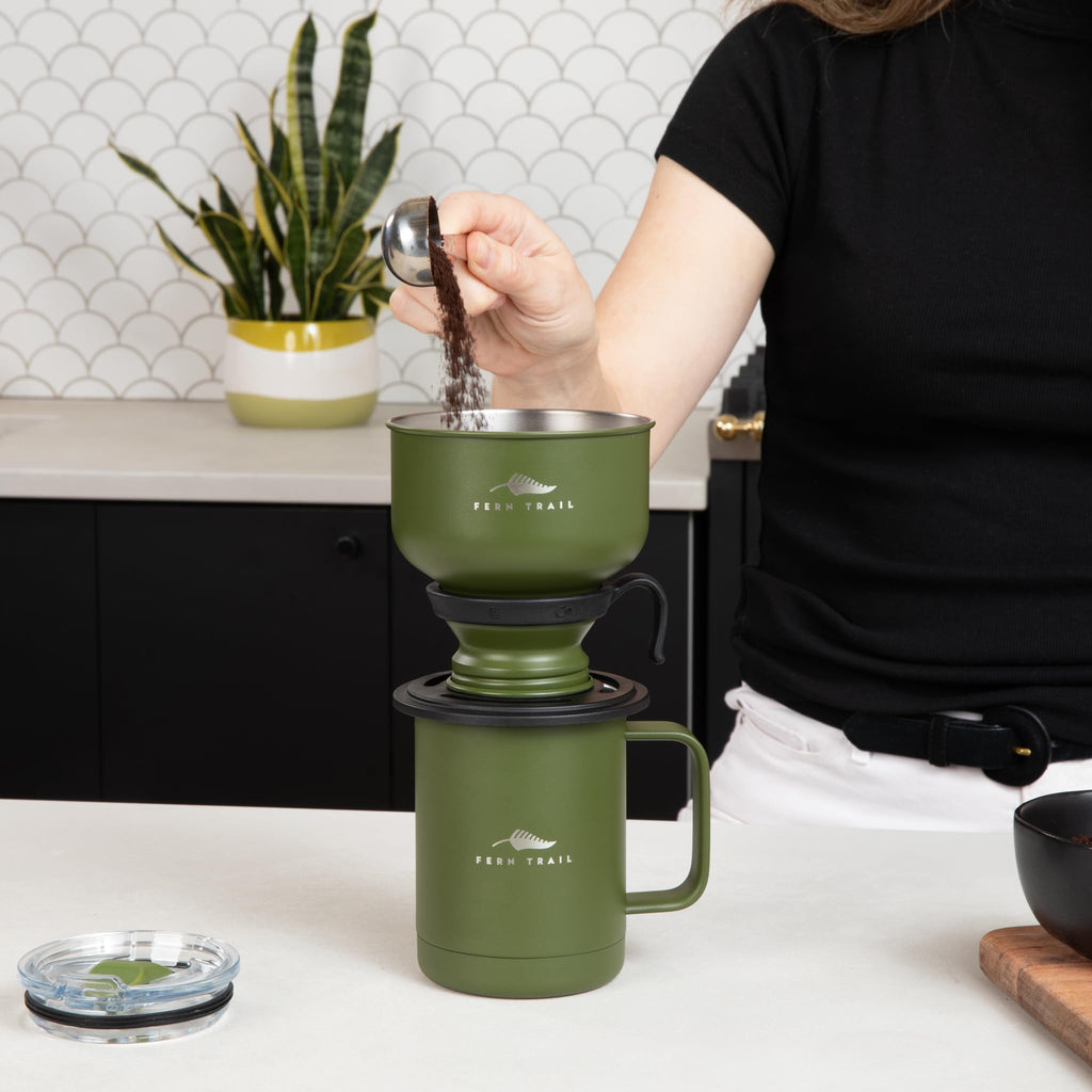 12 oz Insulated Mug with Lid and Reusable Coffee Filter X62783