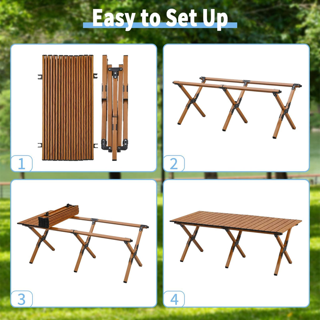 4Ft Aluminum Folding Camping Table X257677